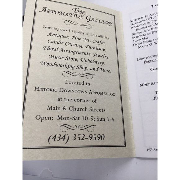 Civil War Reenactment Program Booklet Pursuit To Appomattox Virginia 2005 140th - Picture 3 of 5